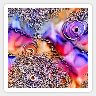 Colorful Abstract Spiral Coral On The Sand Sticker